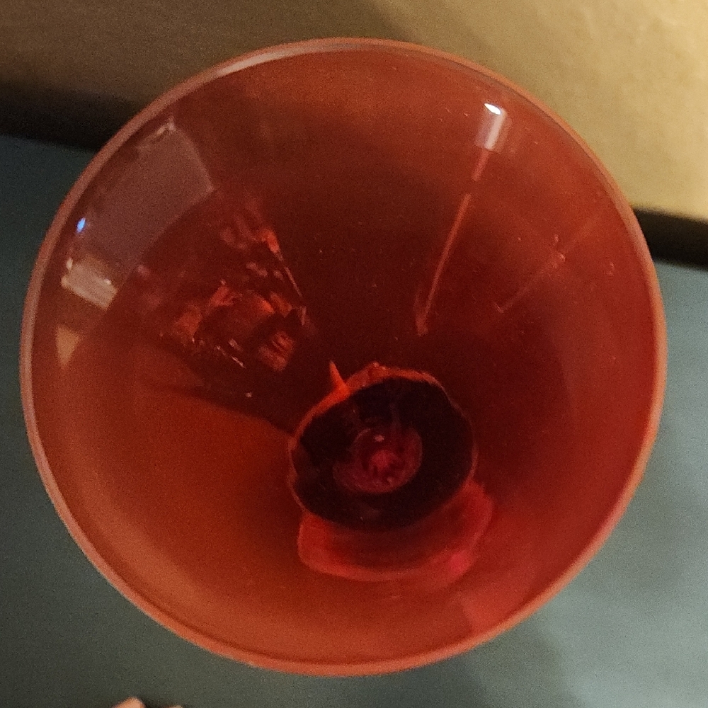 Ruby Red Art Glass Vase or Champagne Flute - Picture 9 of 11